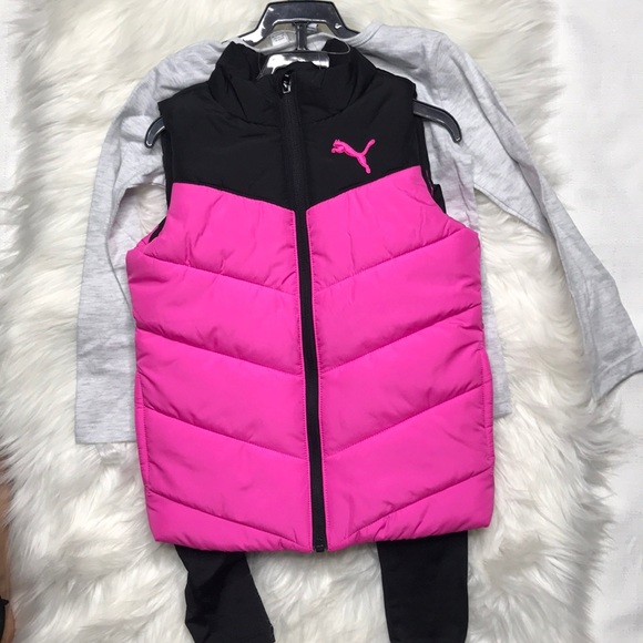 PUMA 3-Piece Vest Set, Size XXS 3/4 **Color Pink - Picture 10 of 10